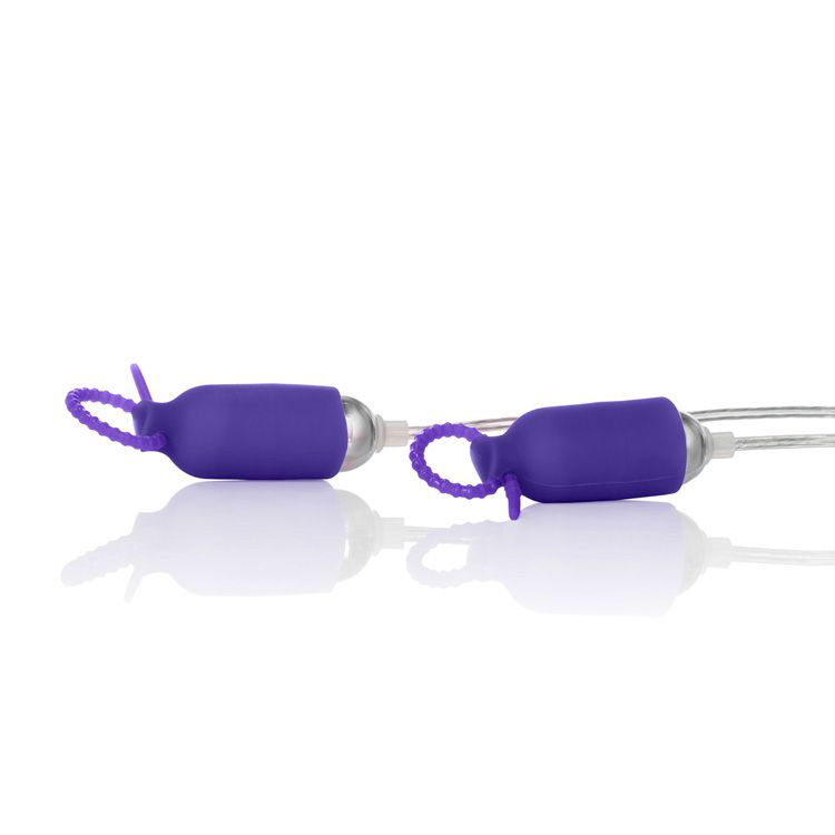 Purple Silicone Vibrating Nipple Pleasurizers